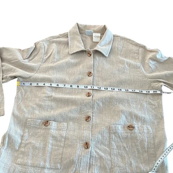 Sport Timer Vintage Beige Lightweight Jacket Blazer Woman Size Medium - Picture 7 of 8